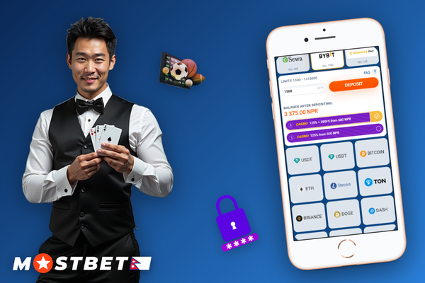 Mostbet Android app cashier showing how to deposit money with local payment methods