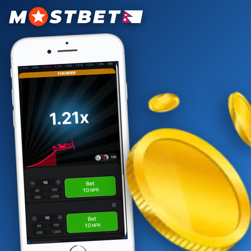 Mostbet Aviator red plane climbing multiplier curve in Nepal crash game