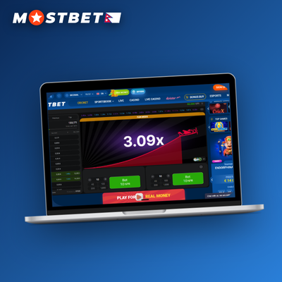 Round history multiplier strip in the aviator game by Mostbet