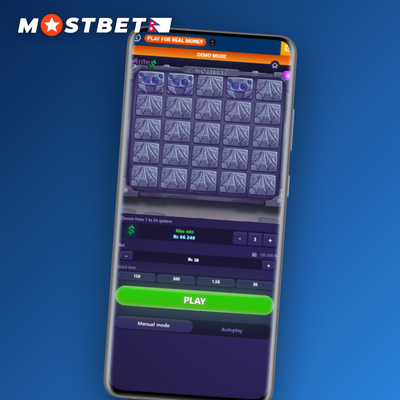 Mostbet Mines extreme grid nearly full of mine markers with one unopened tile remaining